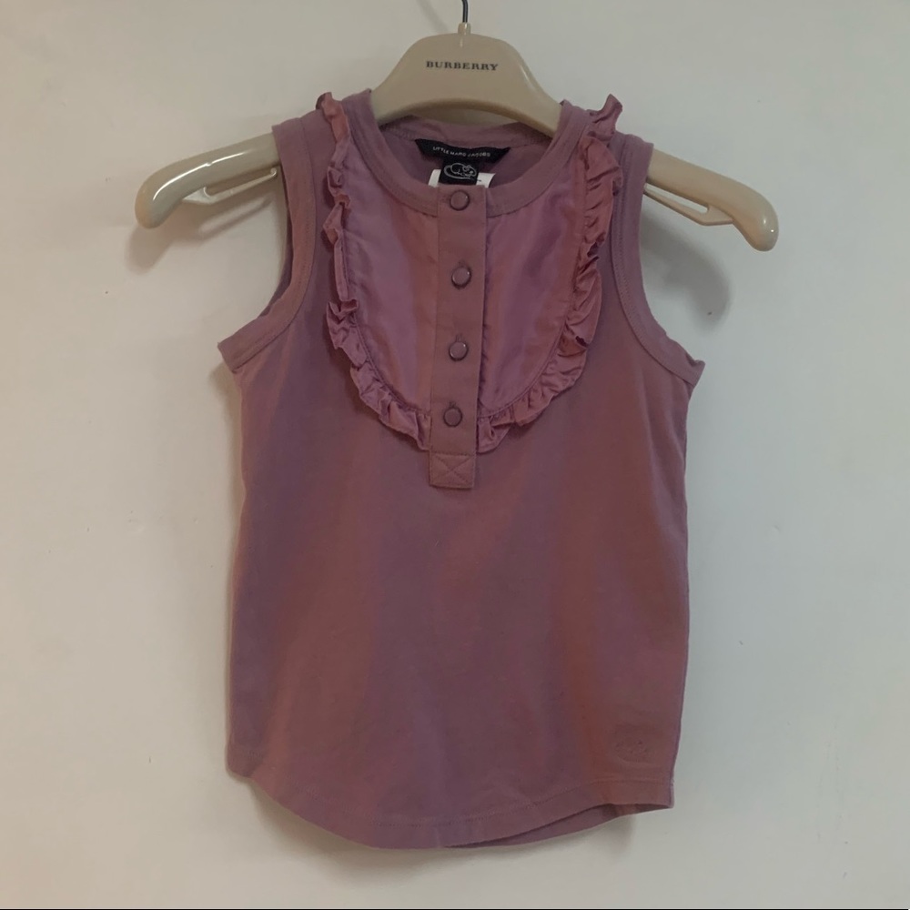 Little Marc Jacobs Cotton Frill Trim Tank